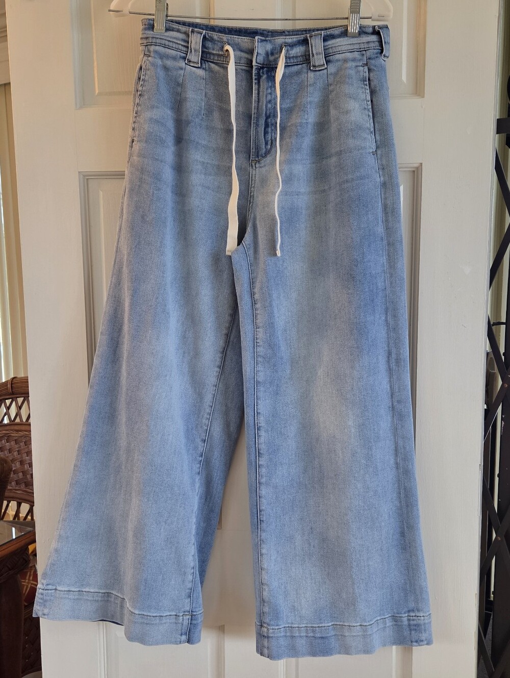 Miou Muse wide leg jeans tie waist sz medium P4880 - Picture 2 of 12